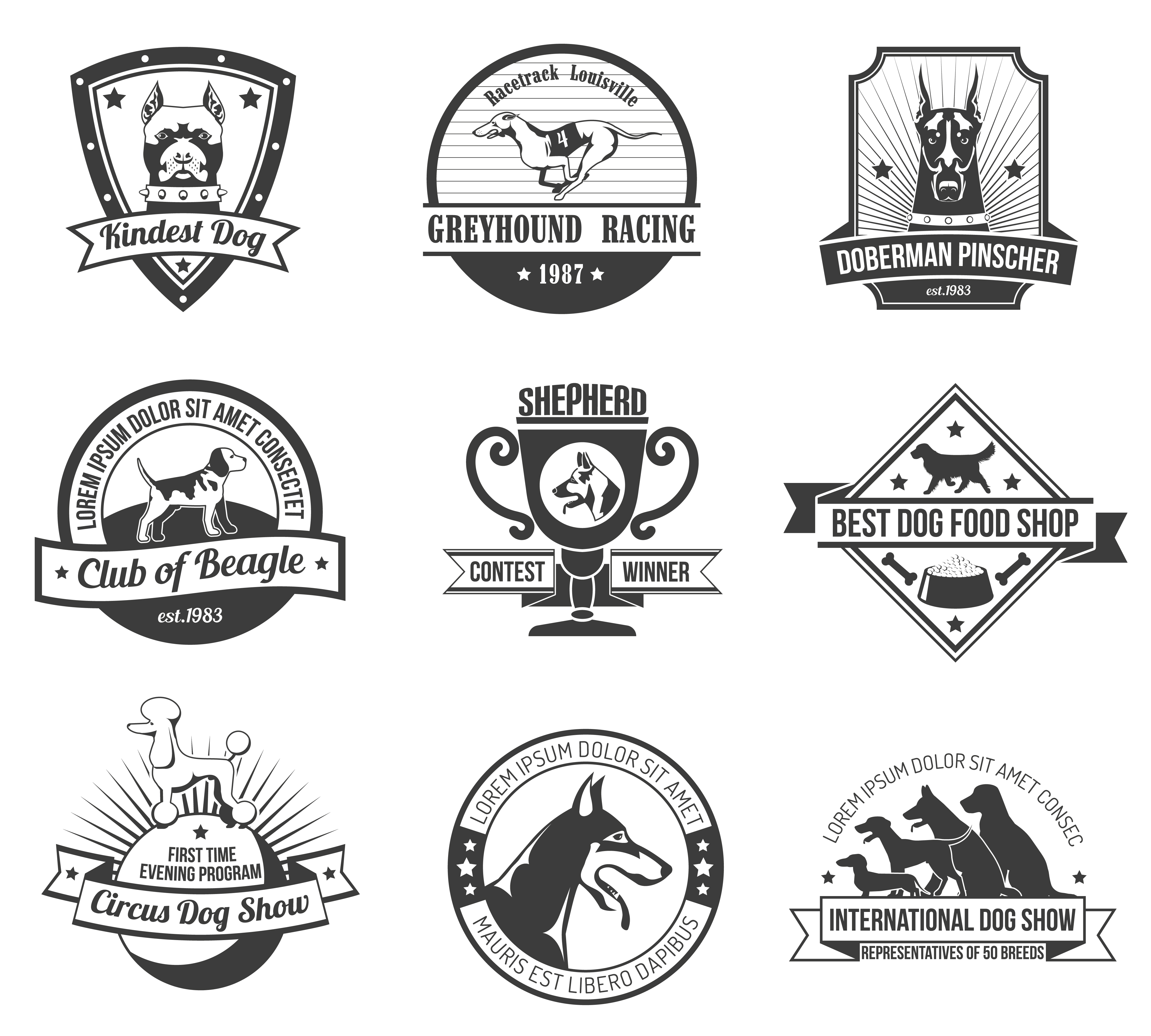 Dogs Emblem Set 467189 Vector Art At Vecteezy dogs-emblem-set-467189-vector-art-at-vecteezy