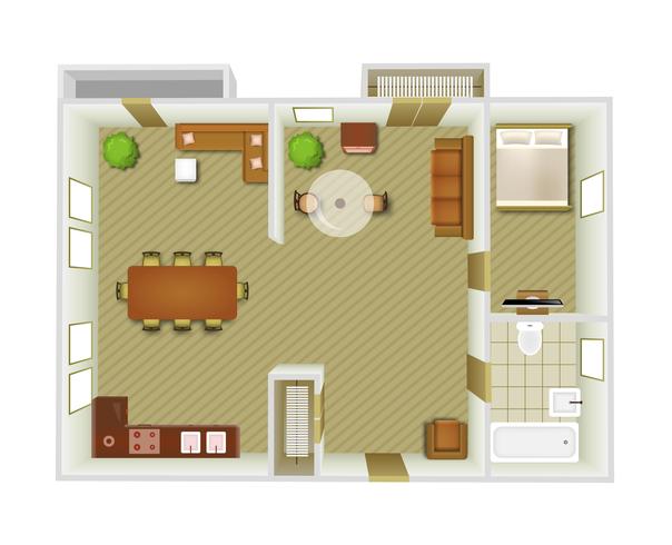 Interior Top View vector