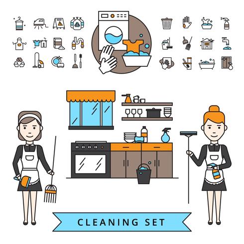 Cleaning Design Concept vector