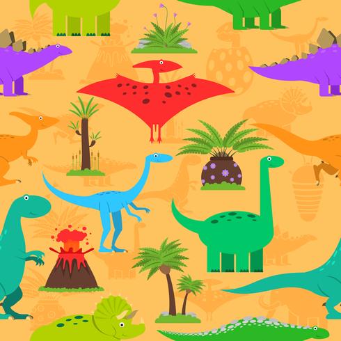 Dinosaurs Seamless Pattern vector