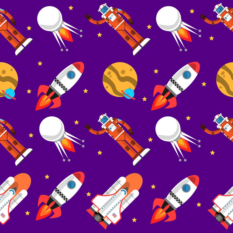 Space Seamless Pattern 467347 Vector Art at Vecteezy