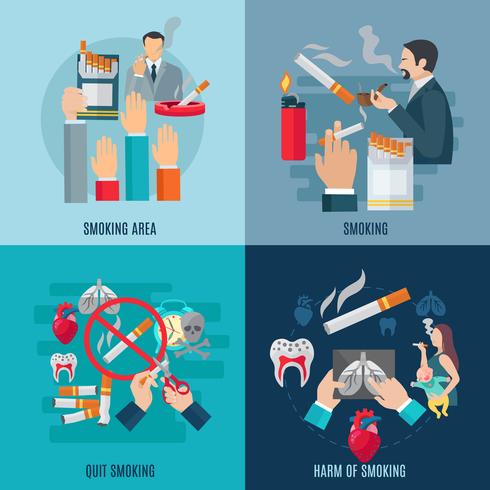 Smoking Icons Set vector