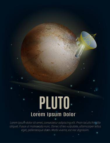  Pluto Planet Poster  vector