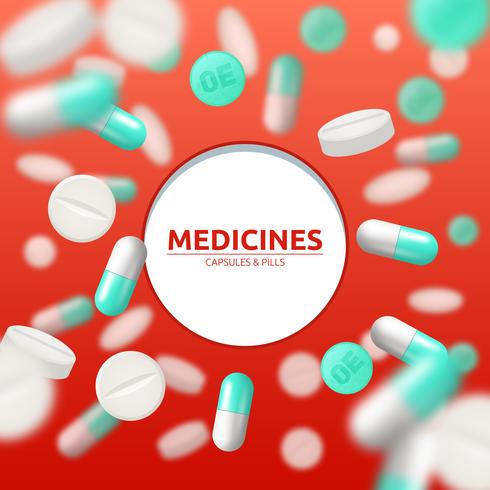 Pastillas medicas ilustracion vector