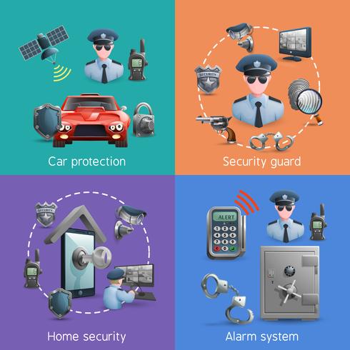 Security Design Concept Set  vector