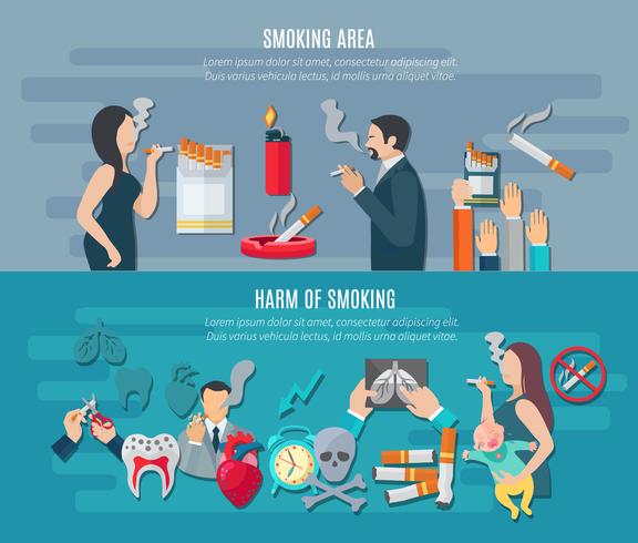 Smoking Banner Set vector