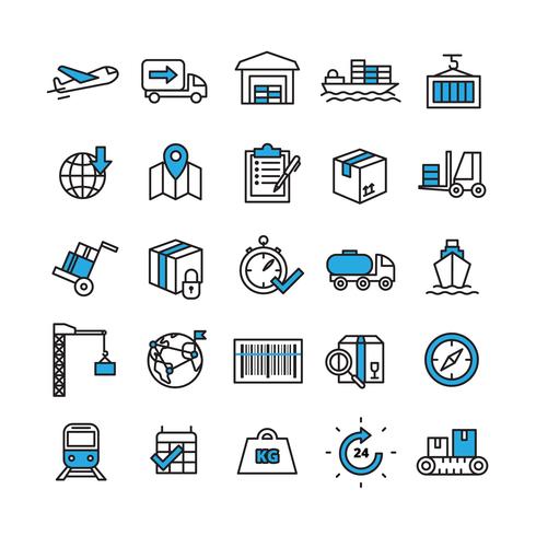 Logistics Icons Set vector