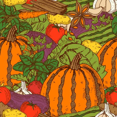 Vegetables Seamless Pattern vector