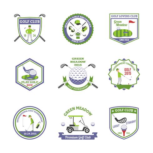  Golf Emblems Set vector