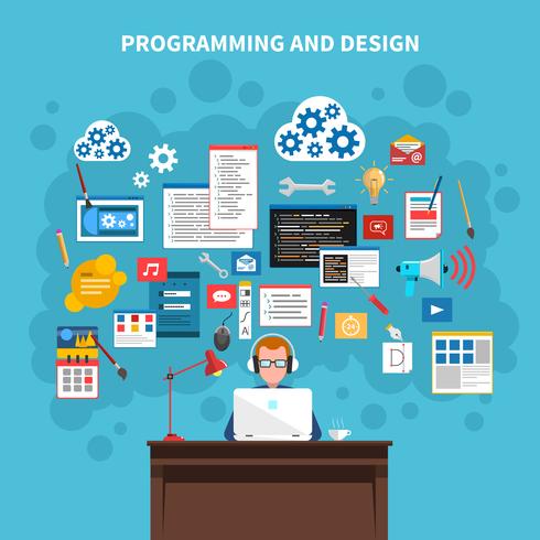 Programming Concept Illustration vector