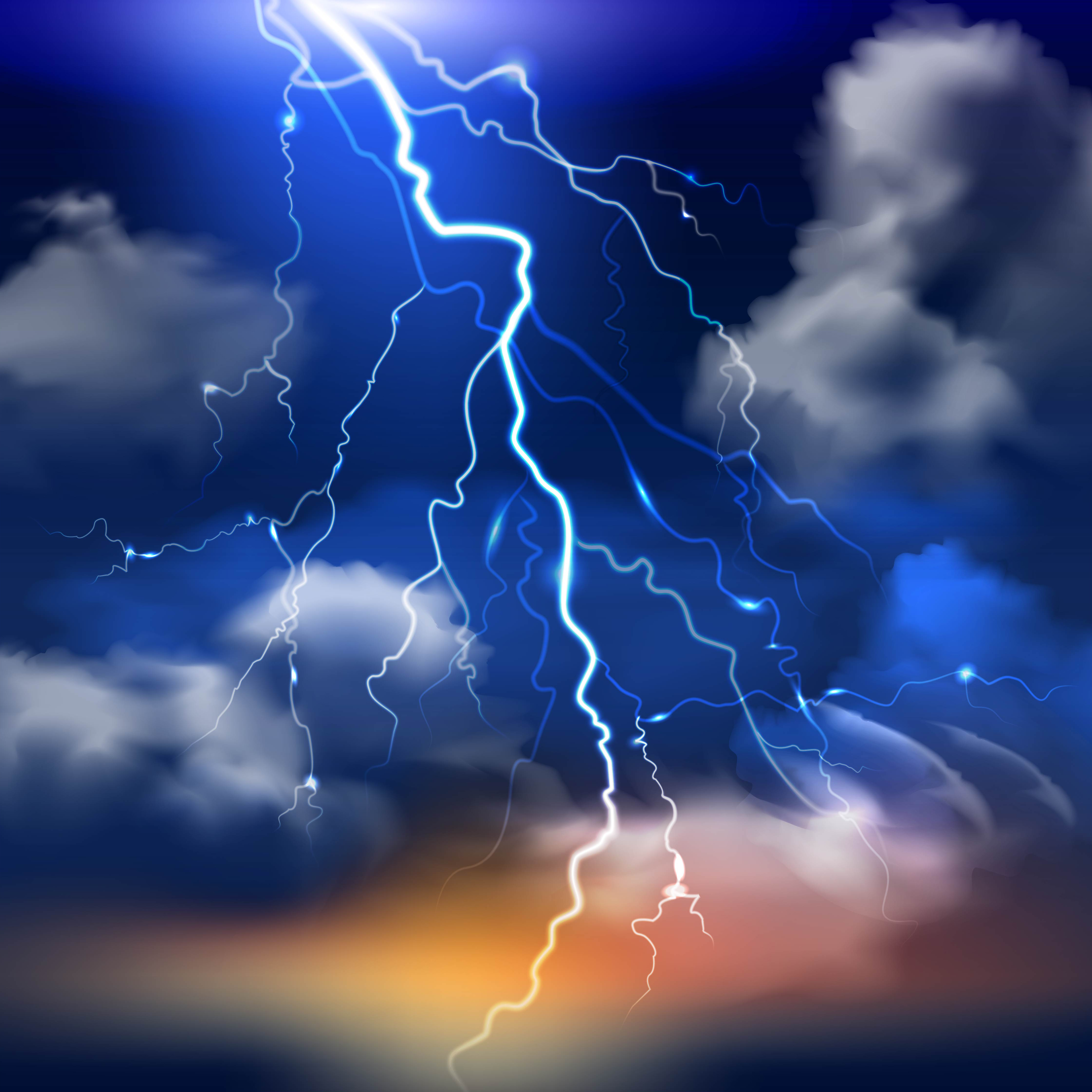 Lightning Cloud Drawing - Thunderstorm Cloud Hand Drawn Royalty Free ...