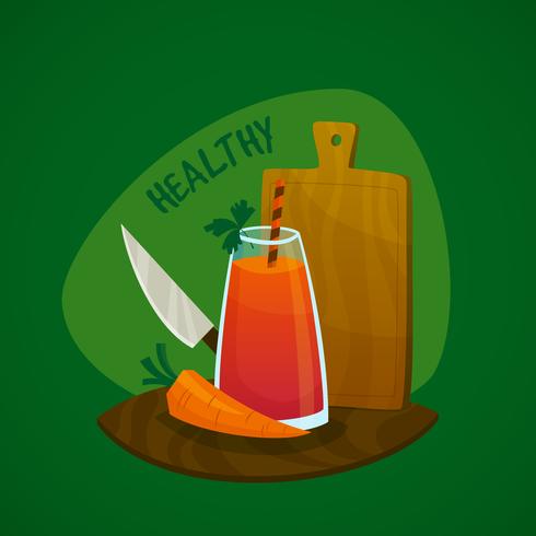 Carrot  Juice Concept vector