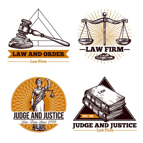 Legal Firm And Office Logo Set vector