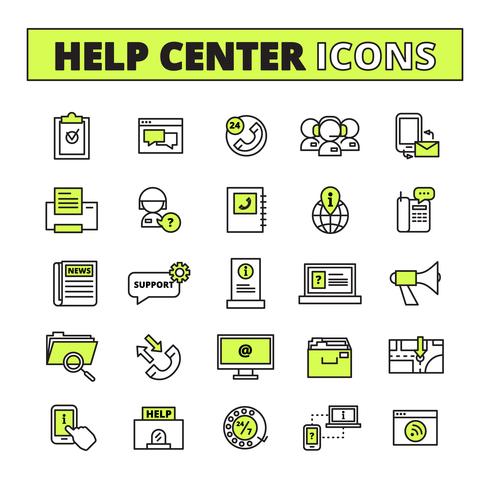  Call Center Icons Set vector