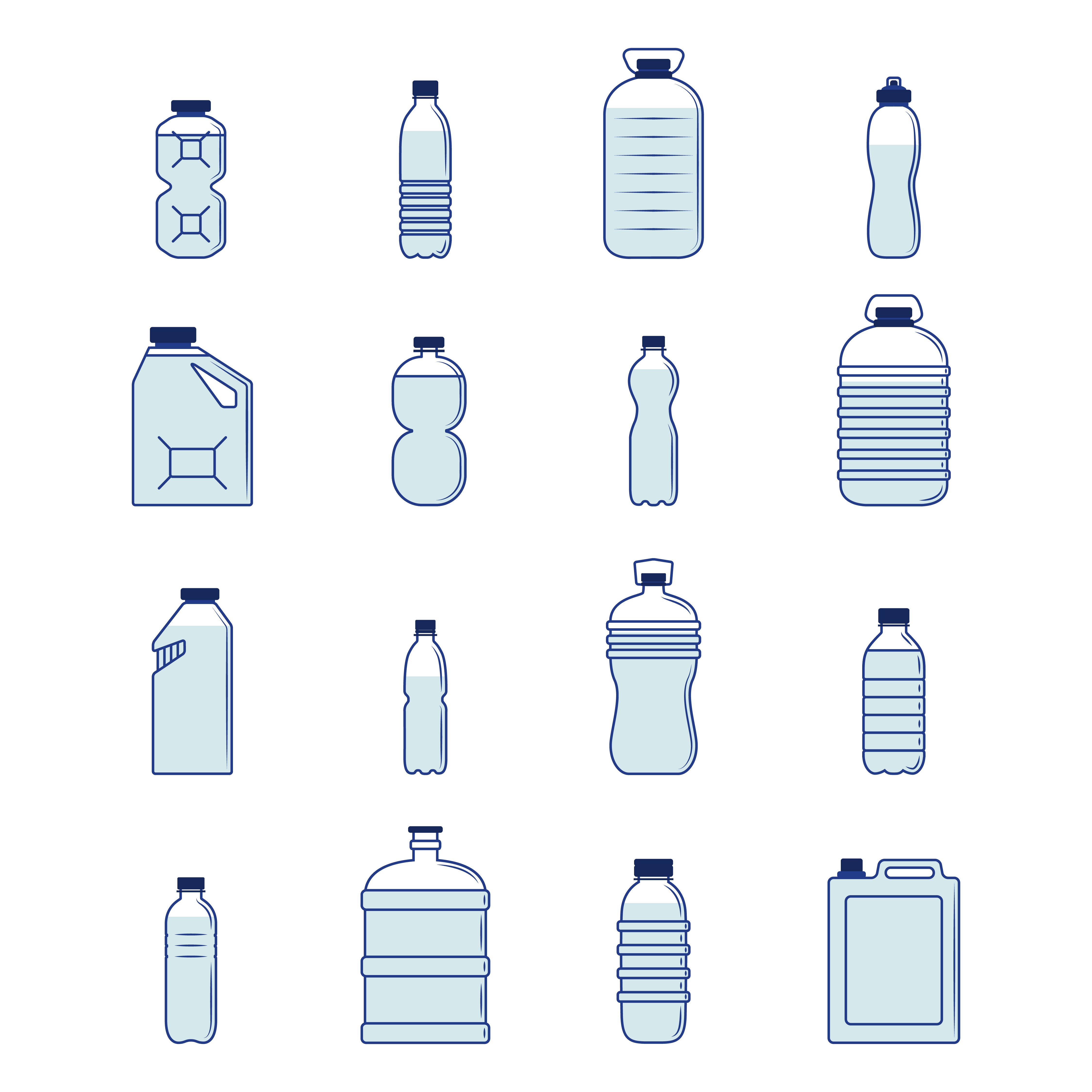 Plastic Bottle Set 467735 Vector Art at Vecteezy