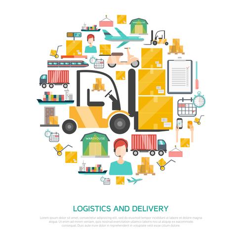 Logistics And Transportation Concept  vector