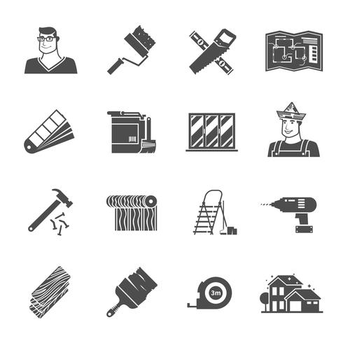 Renovation Icons Set vector