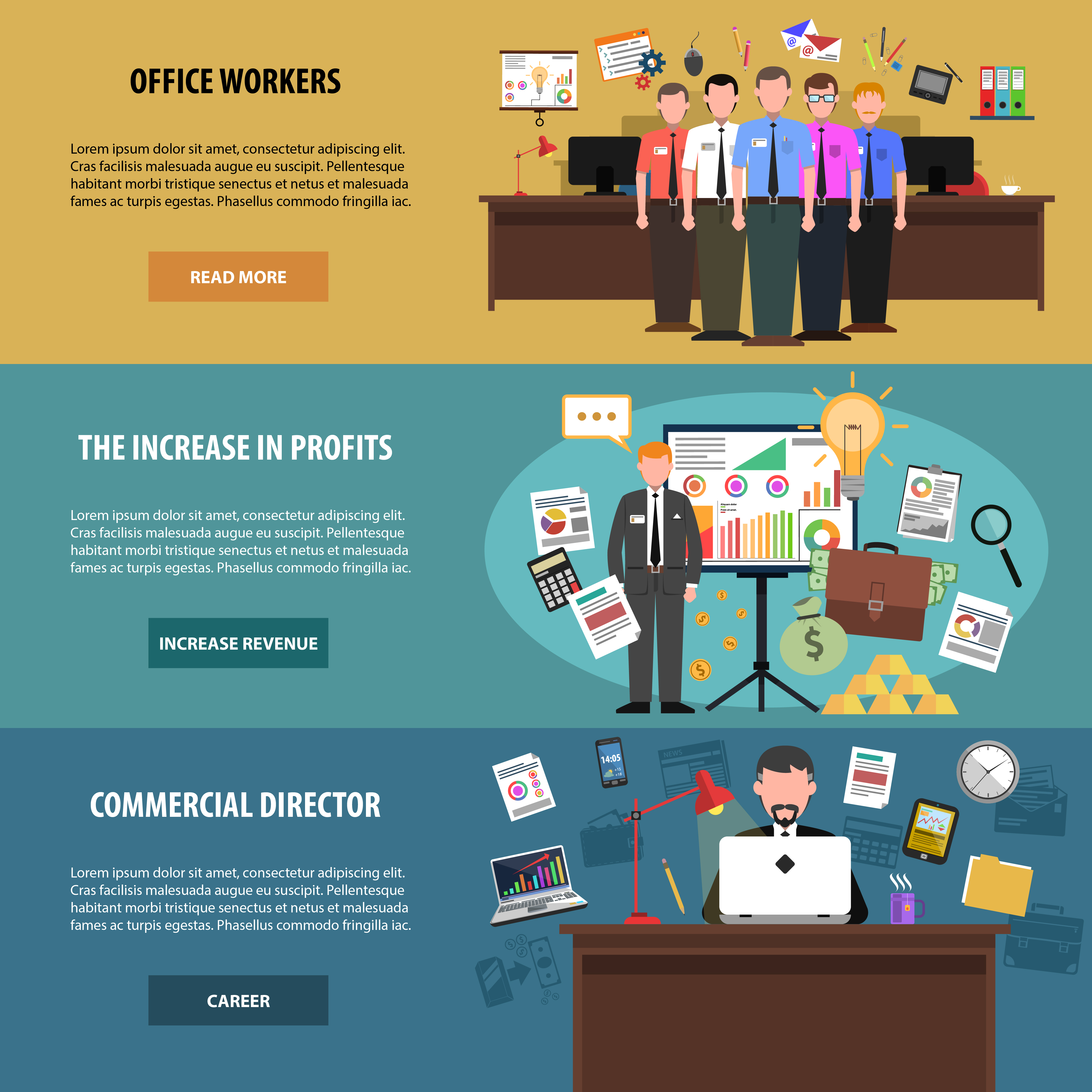 Office Banner Set Download Free Vectors Clipart Graphics