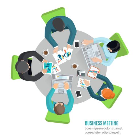 Business Meeting Flat vector