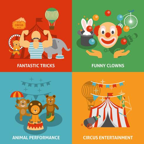 Circus Icons Set  vector