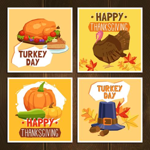 Thanksgiving Day Cards vector