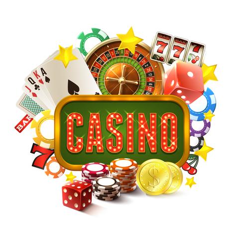 Ilustración de marco de casino vector