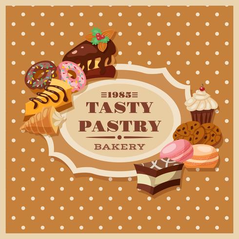 Vintage Pastry Frame vector