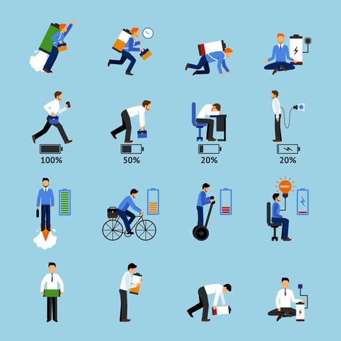 Businessman Energy Set vector