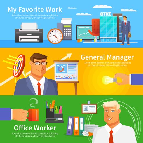 Office Banner Set vector