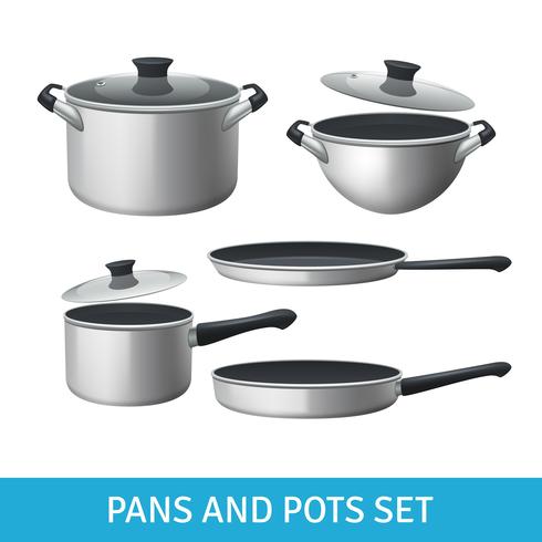 Pans And Pots Set vector