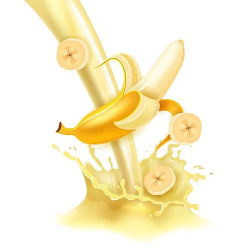 Banana sweet milk vector