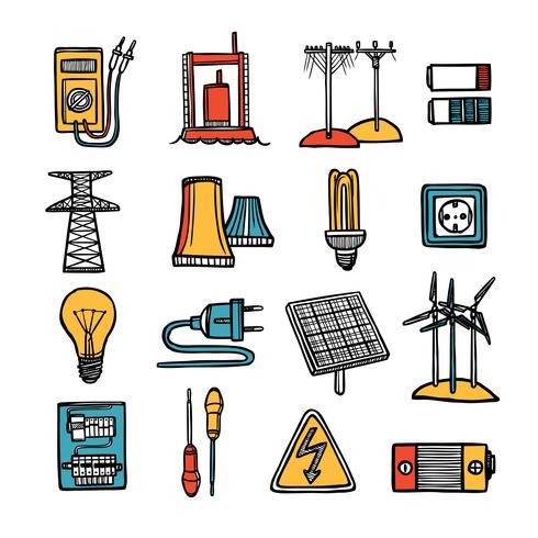 Power And Energy Icon Set  vector