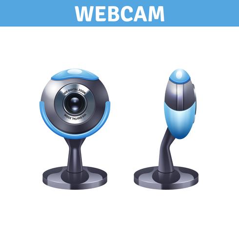 Diseño realista de webcam vector