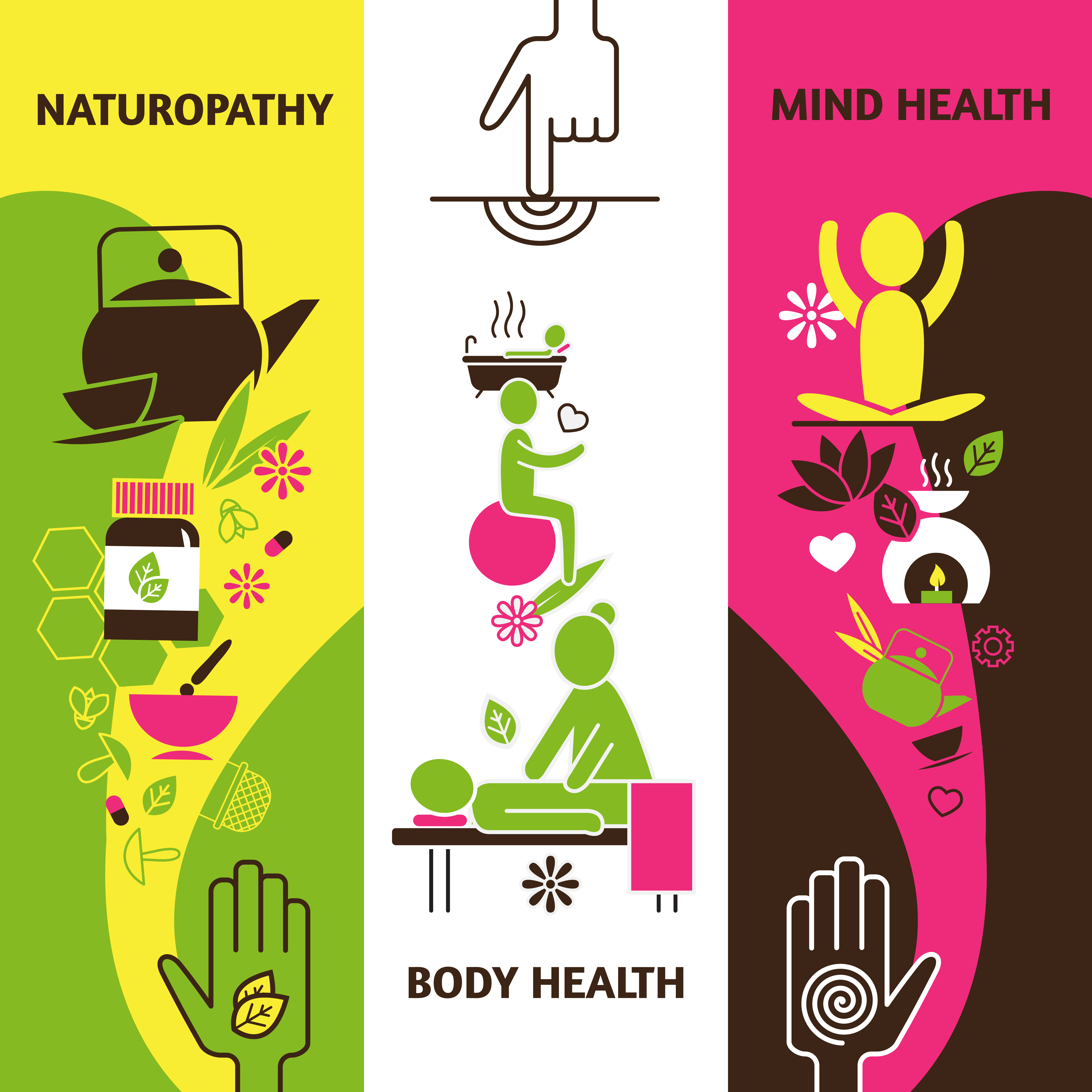 Alternative Medicine Banners Set 468118 Vector Art at Vecteezy