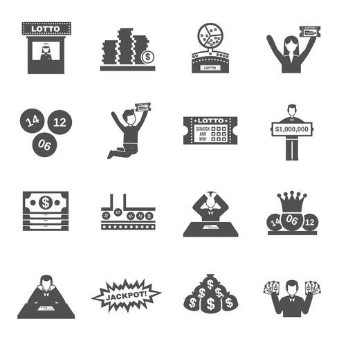 Lottery Icons Set vector