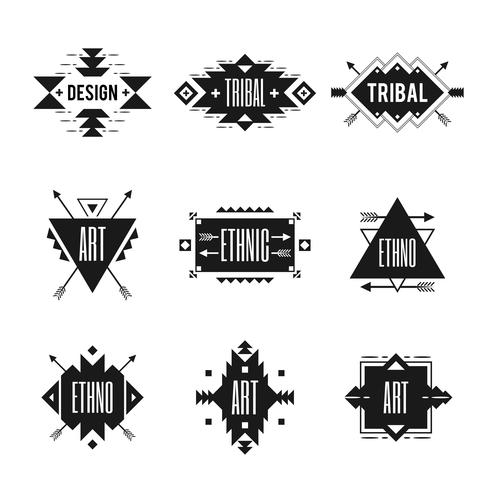 Ethnic Logo Set vector