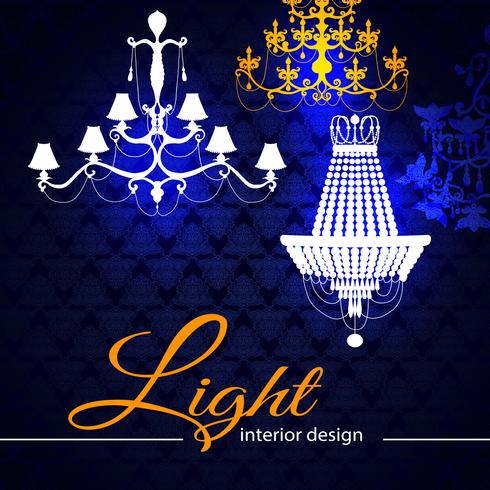 Luxury Chandeliers Background vector