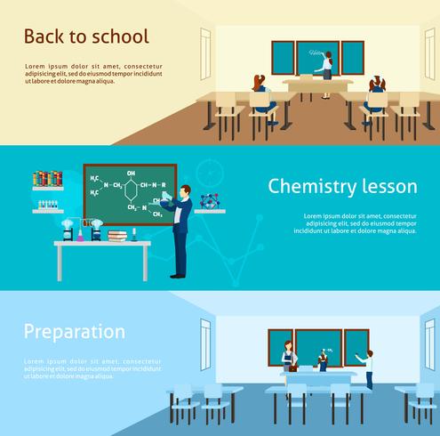 Teacher Banner Set vector