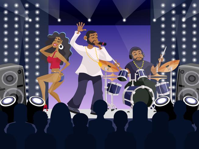 Rap Concert Scene vector