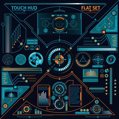 Touch HUD Set vector