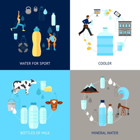 Plastic Bottle Set vector