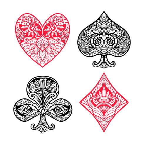 Card Suits Set vector
