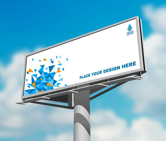 Billboard against sky background day image vector