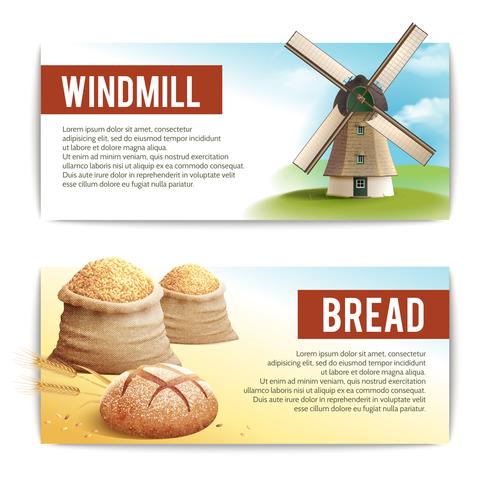 Bread Banner Set vector