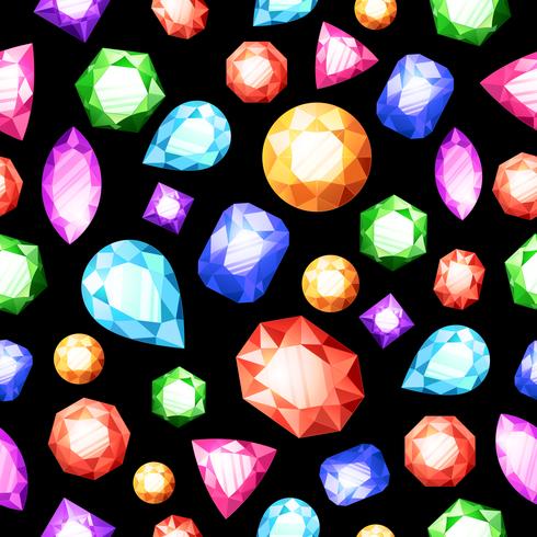 Gemstones Seamless Pattern  vector