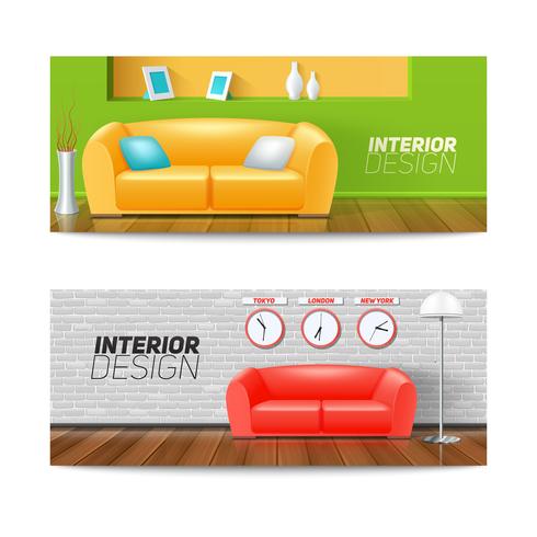 Conjunto de Banners interiores vector