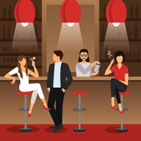 Bar Flat Illustration vector