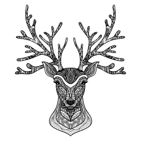 Decorative Deer Portrait vector