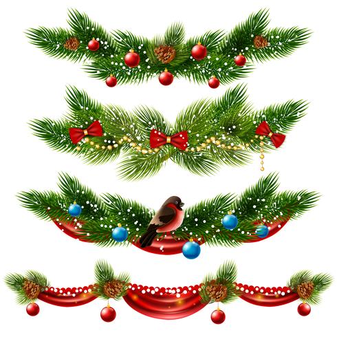 Christmas Borders Set vector