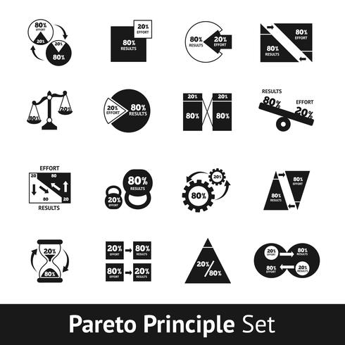 Pareto Diagram Set vector